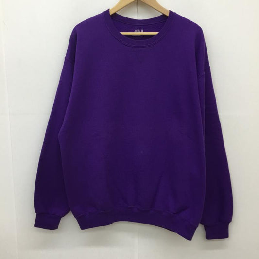 フルーツオブザルーム FRUIT OF THE LOOM トレーナー 長袖 XL 無地 紫 / パープル /  メンズ USED 古着 中古 10135948
