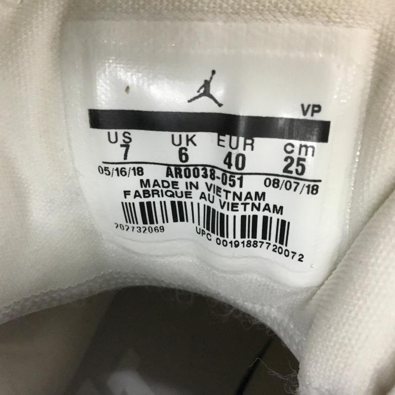 ナイキ NIKE スニーカー スニーカー AR0038-051 JORDAN SUPER FLY MVP PF 25cm 25.0cm ワンポイント 白 / ホワイト / X 黒 / ブラック / X 紫 / パープル /  レディース USED 古着 中古 10140034