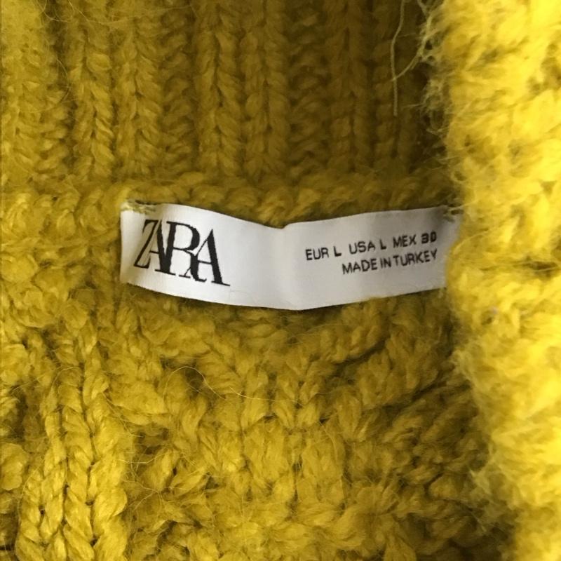 ザラ ZARA ベスト ベスト 5802 102 515 袖フリル ニット L  マスタード / マスタード /  レディース USED 古着 中古 10119608
