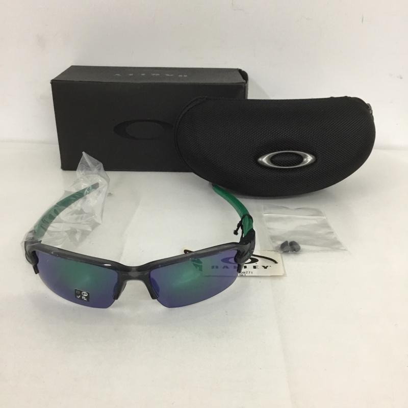 オークリー OAKLEY めがね・サングラス サングラス OO9271-2361 FLAK 2.0 ミラーレンズ スポーツサングラス 箱有 ロゴ、文字 黒 / ブラック / X 緑 / グリーン /  メンズ USED 古着 中古 10126882