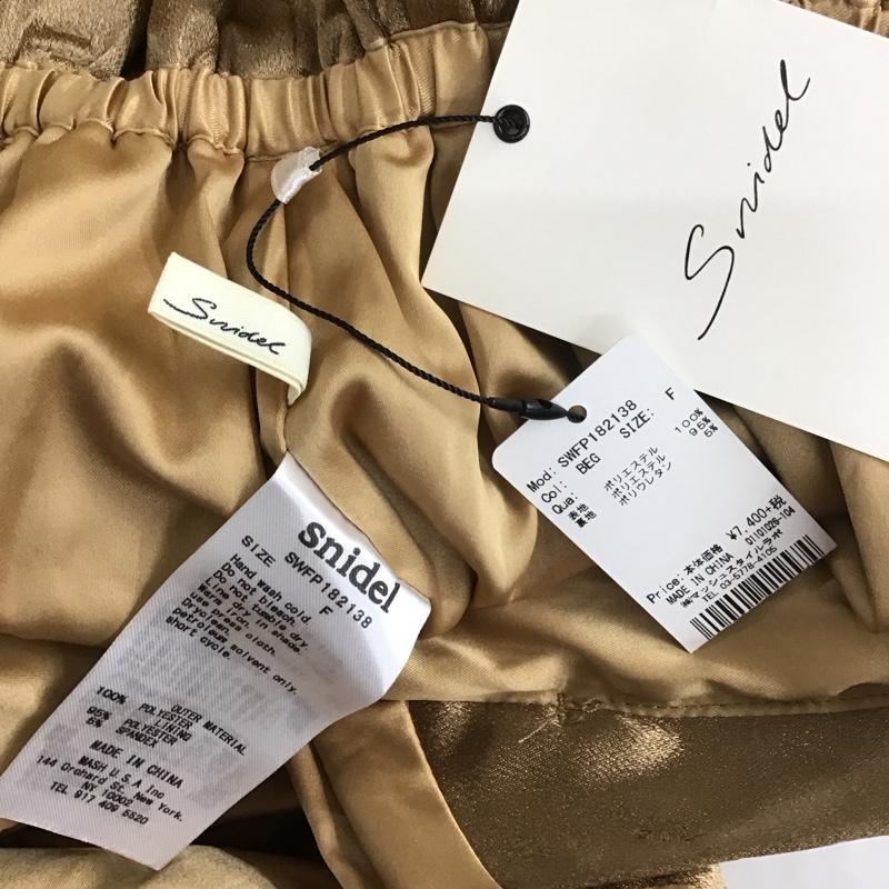 スナイデル SNIDEL パンツ ショートパンツ SWFP182138 サテンギャザーショートパンツ FREE 無地 茶 / ブラウン /  レディース USED 古着 中古 10110280