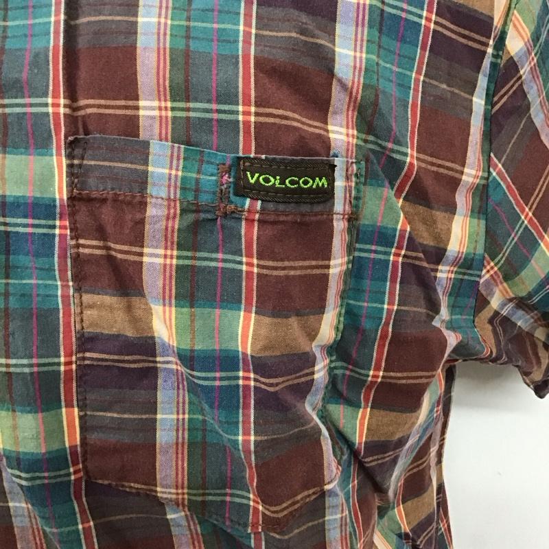 ボルコム VOLCOM シャツ、ブラウス 半袖 半袖シャツ カラーシャツ 半袖カットソー チェックシャツ L チェック マルチカラー / マルチカラー /  メンズ USED 古着 中古 10116336