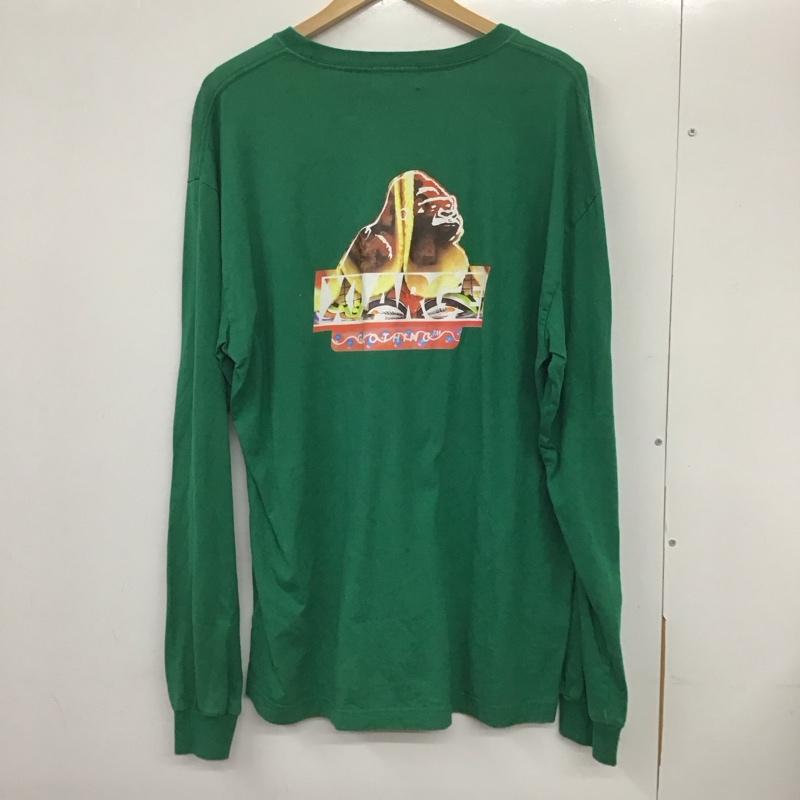 エクストララージ XLARGE カットソー 長袖 長袖カットソー プリントカットソー クルーネック XL プリント 緑 / グリーン /  メンズ USED 古着 中古 10132309