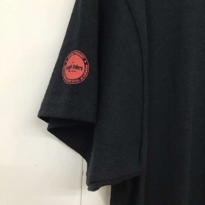 ラッツ RATS Tシャツ 半袖 半袖カットソー プリントTシャツ クルーネックカットソー L プリント 黒 / ブラック /  メンズ USED 古着 中古 10131228