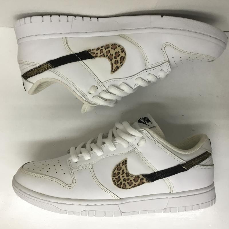 ナイキ NIKE スニーカー スニーカー WMNS DUNK LOW SE ウィメンズ ダンク ロー シーズナルエディション DD7099-100 28.5cm ロゴ、文字 X ヒョウ柄・レオパード柄 白 / ホワイト /  メンズ USED 古着 中古 10107272