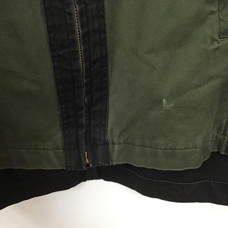 古着 USED ジャケット、上着 ジャケット、ブレザー ジップアップジャケット アウター 古着 gouge M ロゴ、文字 黒 / ブラック / X カーキ / カーキ /  メンズ USED 古着 中古 10144772