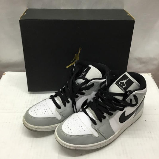 ナイキ NIKE スニーカー スニーカー 554724 092 AIR JORDAN 1 MID 26.5cm 箱有 26.5cm ロゴ、文字 白 / ホワイト / X 黒 / ブラック / X 灰 / グレー /  メンズ USED 古着 中古 10108438