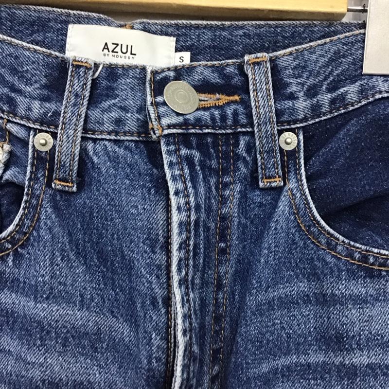 アズールバイマウジー AZUL BY MOUSSY パンツ デニム、ジーンズ 250CAH11-308G PATCHWORK DENIM STRAIGHT S 無地 青 / ブルー /  レディース USED 古着 中古 10119385