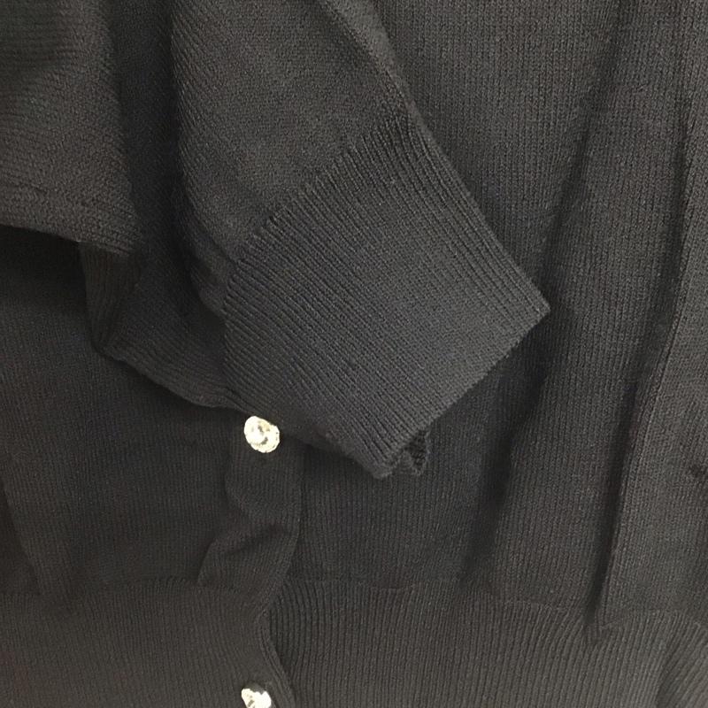 ミッシュマッシュ MISCH MASCH カーディガン 長袖 ビジュー M 黒 / ブラック /  レディース USED 古着 中古 10148605