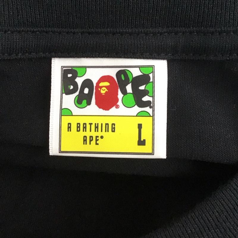 ベイプ BAPE Tシャツ 半袖 半袖カットソー プリントTシャツ クルーネックカットソー BBC L プリント 黒 / ブラック /  メンズ USED 古着 中古 10111945
