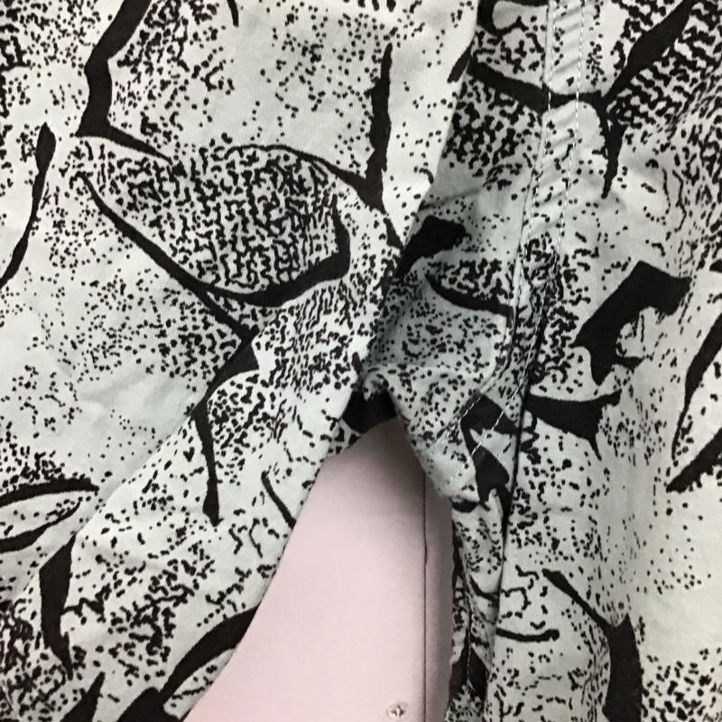 古着 USED シャツ、ブラウス 半袖 ユーロ古着 コットン 総柄 黒 / ブラック / X 水色 / ライトブルー /  メンズ USED 古着 中古 10117749