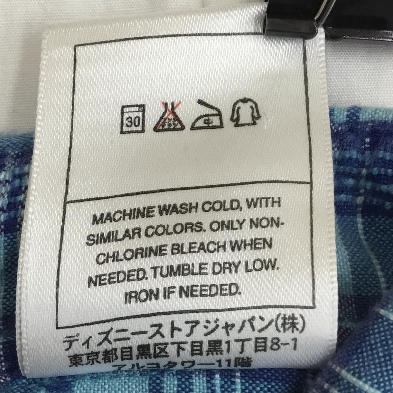 ユーズドクロージング used clothes シャツ、ブラウス 半袖 ディズニー　Disney L チェック X キャラクター 青 / ブルー /  メンズ USED 古着 中古 10129012