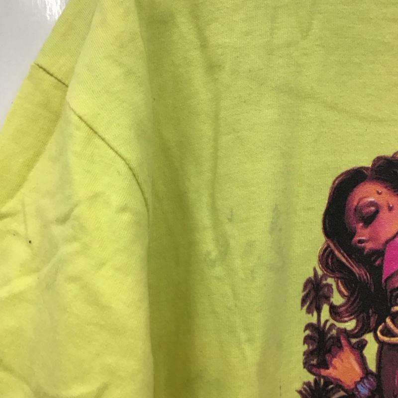 エロスティカ EROSTiKA Tシャツ 半袖 クルーネック XL プリント 黄 / イエロー /  メンズ USED 古着 中古 10123370