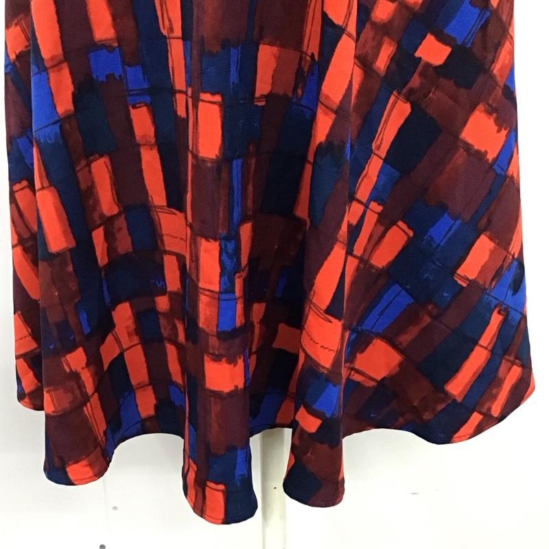 スライ SLY スカート ひざ丈スカート 0307AM31-0360 GRAFFITI CHURCH MIMOLLET SK 1 総柄 青 / ブルー / X 赤 / レッド /  レディース USED 古着 中古 10120927