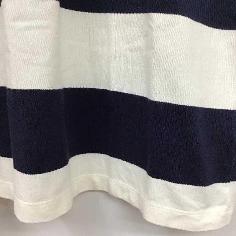 トミーヒルフィガー TOMMY HILFIGER ワンピース ミニスカート ポロ M ボーダー柄 X ロゴ、文字 白 / ホワイト / X 紺 / ネイビー /  レディース USED 古着 中古 10131504