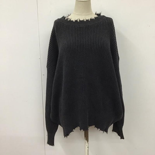 ジーナシス JEANASIS ニット、セーター 長袖 FREE 無地 黒 / ブラック /  レディース USED 古着 中古 10121744