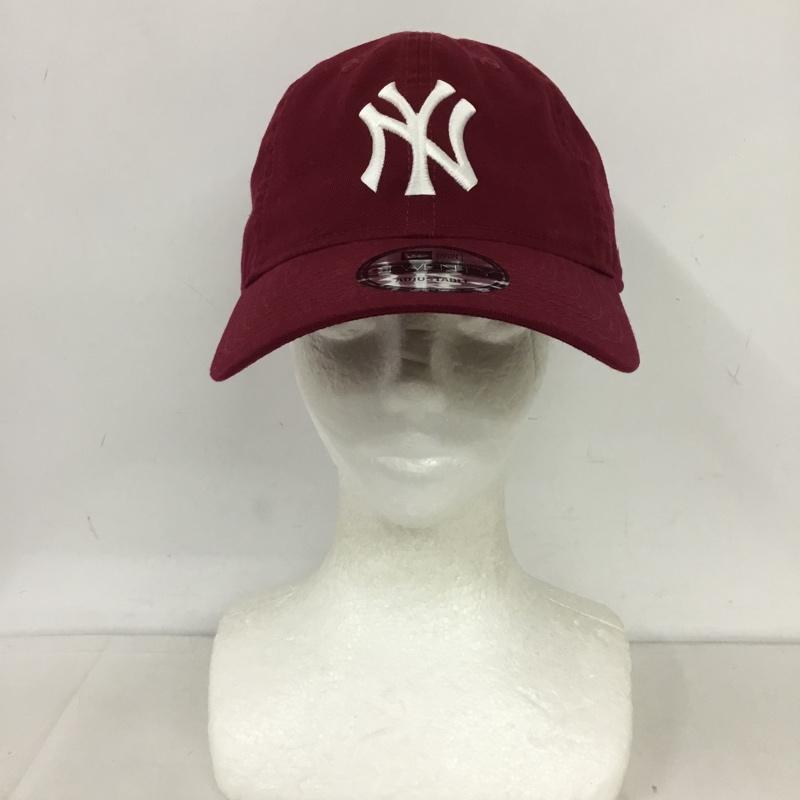 ニューエラ NEW ERA 帽子 キャップ NY ニューヨークヤンキース 9TWENTY ロゴ、文字 えんじ / ワインレッド /  メンズ USED 古着 中古 10130031
