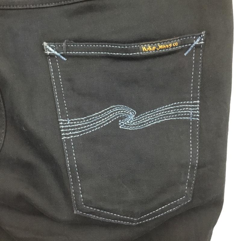 ヌーディージーンズ Nudie Jeans パンツ デニム、ジーンズ デニムパンツ スリムパンツ ストレッチパンツ ジーンズ 33インチ 無地 黒 / ブラック /  メンズ USED 古着 中古 10117105