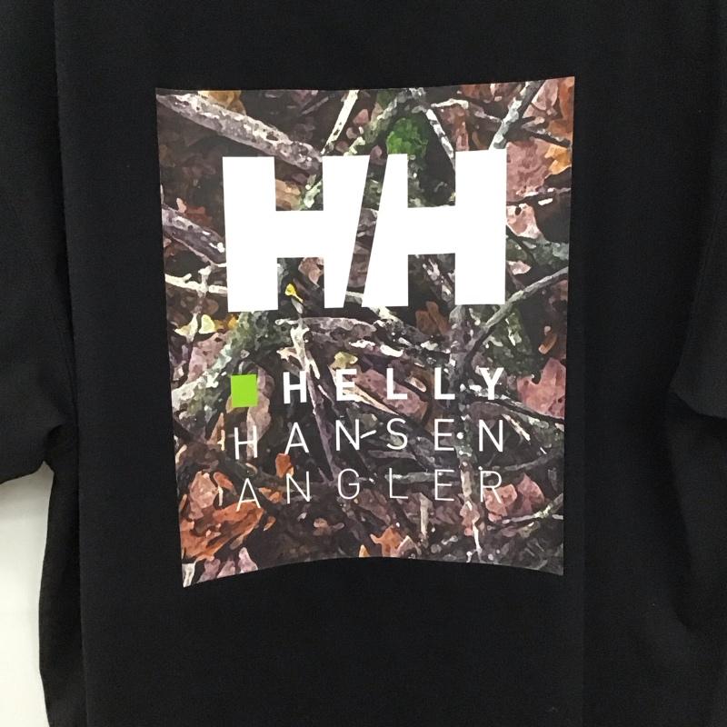 ヘリーハンセン HELLY HANSEN Tシャツ 半袖 半袖カットソー プリントTシャツ クルーネックカットソー L ロゴ、文字 黒 / ブラック /  メンズ USED 古着 中古 10148125