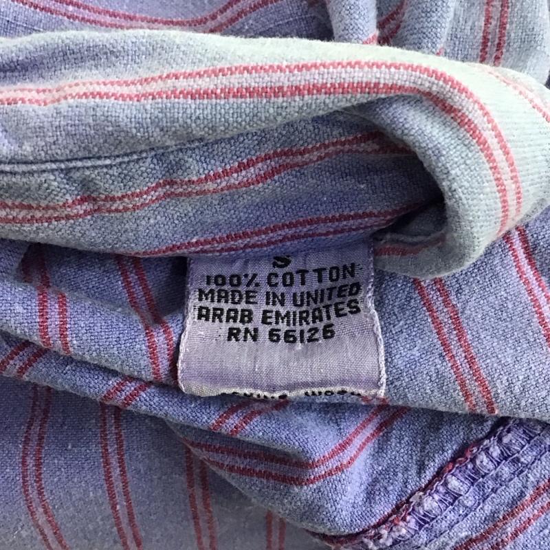 古着 USED シャツ、ブラウス 長袖 長袖シャツ 無地シャツ カラーシャツ S ストライプ 紫 / パープル /  メンズ USED 古着 中古 10148704