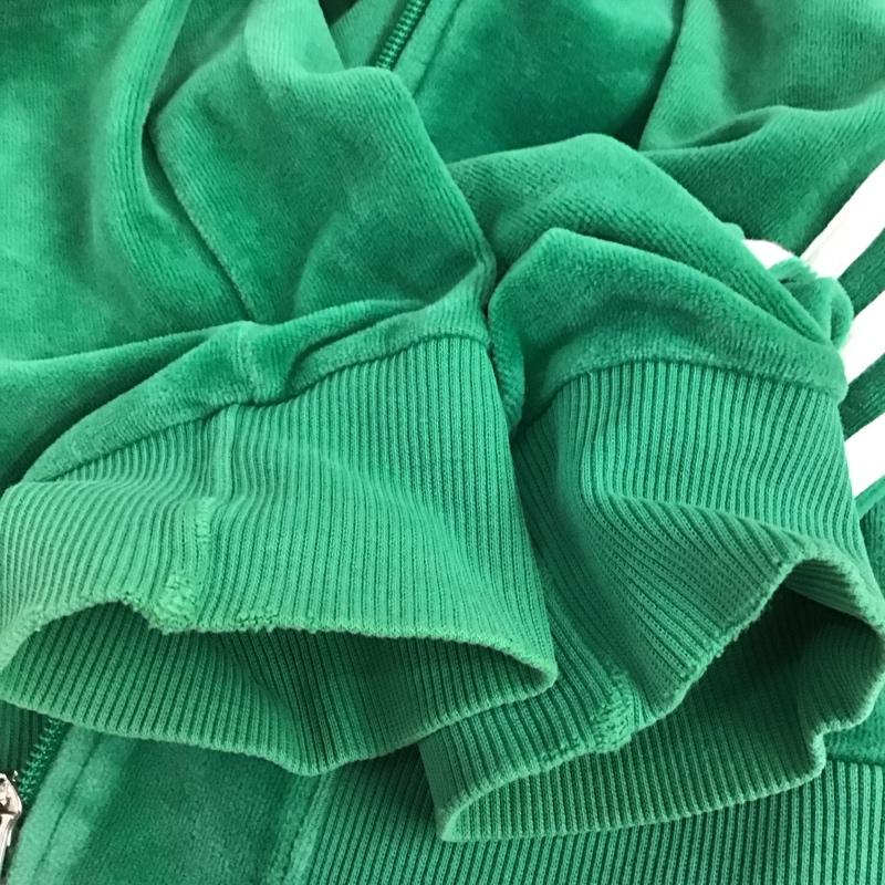 アディダス adidas ジャケット、上着 ジャンパー、ブルゾン ジップアップジャケット ジャンパー ジャケット カジュアルジャケット ジャージ S ロゴ、文字 緑 / グリーン /  メンズ USED 古着 中古 10123797