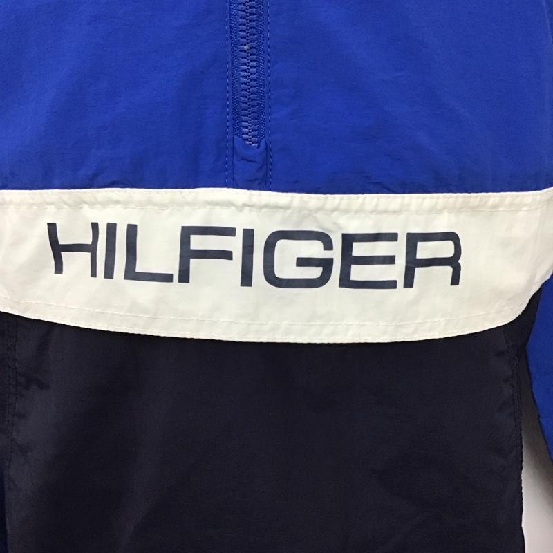 トミーヒルフィガー TOMMY HILFIGER ジャケット、上着 ジャンパー、ブルゾン ナイロンジャケット プルオーバーパーカー ジップアップカラー S ロゴ、文字 白 / ホワイト / X 青 / ブルー / X 黒 / ブラック /  メンズ USED 古着 中古 10124103