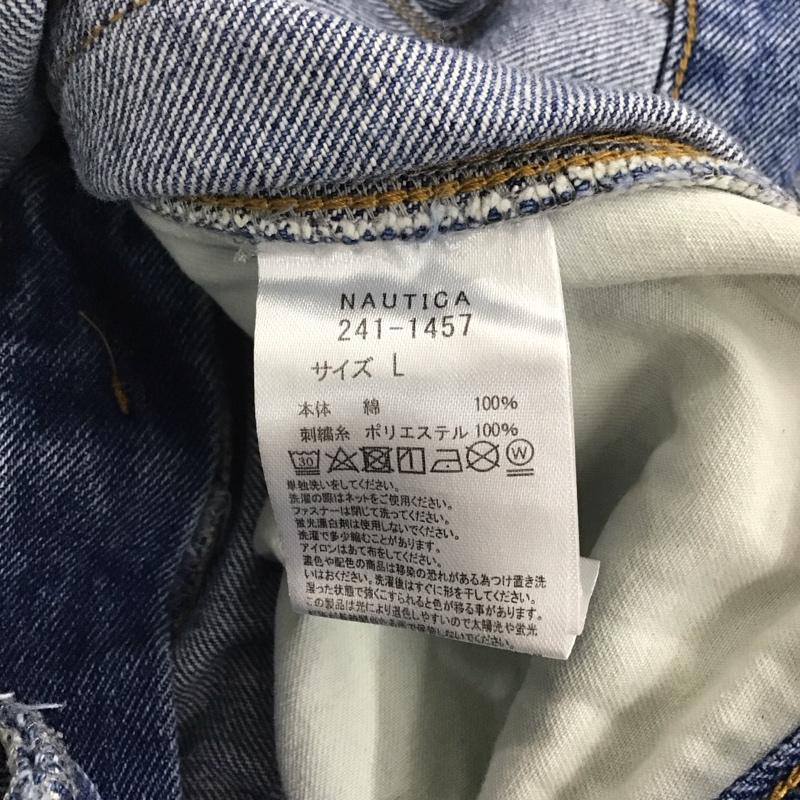 ノーティカ NAUTICA パンツ デニム、ジーンズ デニムパンツ ワイドパンツ カジュアルパンツ L 無地 インディゴ / インディゴ /  メンズ USED 古着 中古 10137487