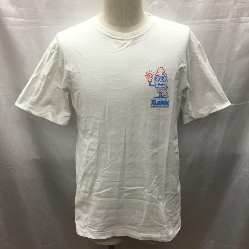 エクストララージ XLARGE Tシャツ 半袖 半袖カットソー プリントTシャツ クルーネックカットソー M プリント 白 / ホワイト /  メンズ USED 古着 中古 10122891