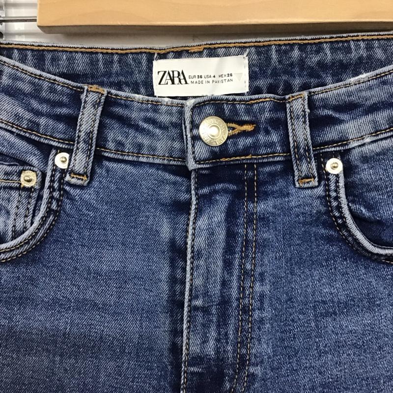 ザラ ZARA パンツ デニム、ジーンズ 36 無地 水色 / ライトブルー /  レディース USED 古着 中古 10142867