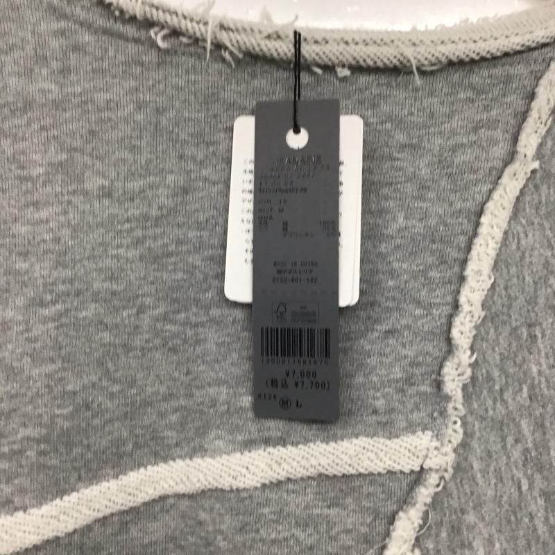 ジーナシス JEANASIS トレーナー 長袖 長袖トレーナー スウェット リメイクライクpartロゴ M プリント 灰 / グレー /  レディース USED 古着 中古 10145401