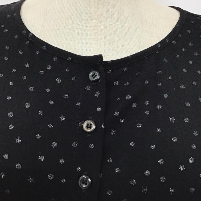 ニコアンド niko and... ワンピース ロングスカート MN81TH01AD 長袖 ティアード 4 総柄 黒 / ブラック /  レディース USED 古着 中古 10118802