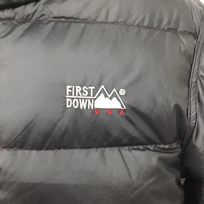 ファーストダウン FIRST DOWN ジャケット、上着 ダウンジャケット 740050 L 刺繍 黒 / ブラック /  メンズ USED 古着 中古 10119767