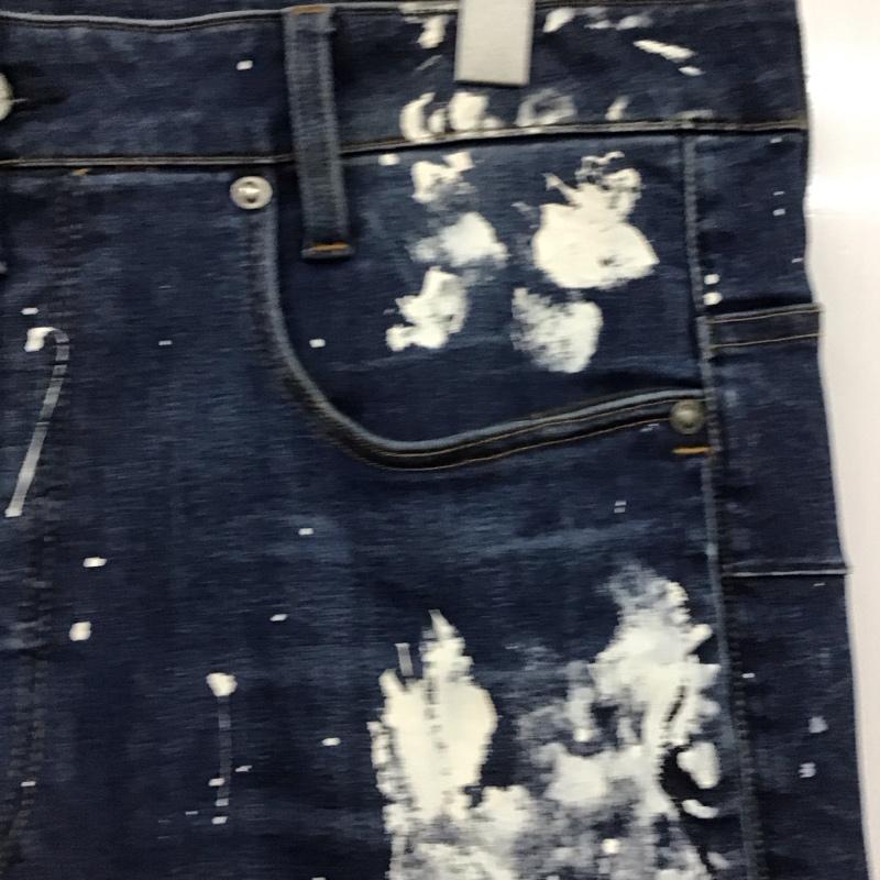 ジースターロゥ G-STAR RAW パンツ デニム、ジーンズ デニムパンツ スリムパンツ ストレッチパンツ ジーンズ 34 プリント インディゴ / インディゴ /  メンズ USED 古着 中古 10116621