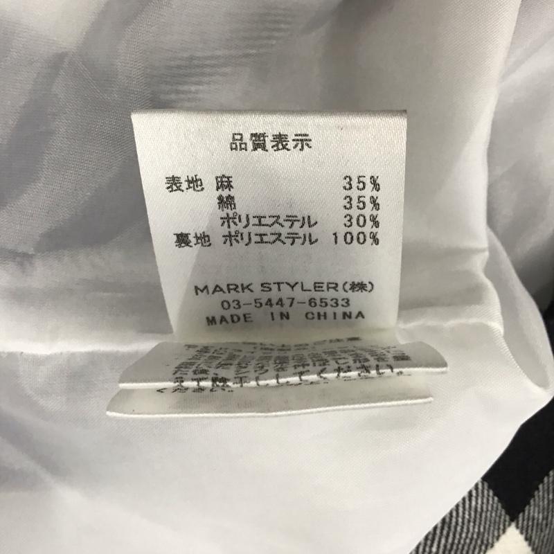 マーキュリーデュオ MERCURYDUO ワンピース ひざ丈スカート 001530305002 バックファスナー FREE チェック 白 / ホワイト / X 黒 / ブラック /  レディース USED 古着 中古 10115464