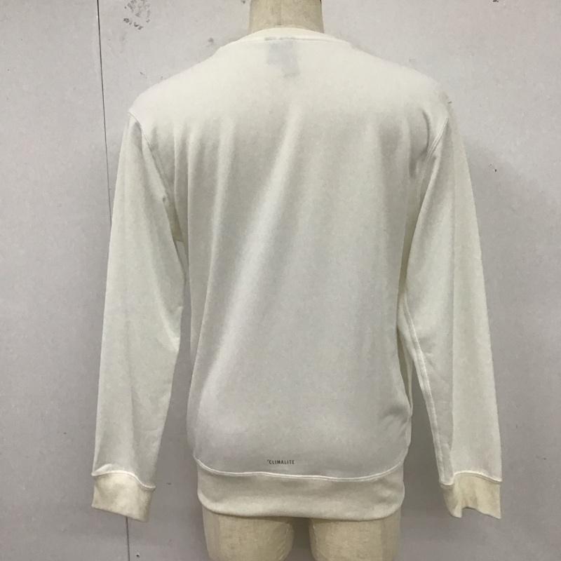 アディダス adidas トレーナー 長袖 DN1451 クルーネック スウェット M ロゴ、文字 白 / ホワイト /  メンズ USED 古着 中古 10123283