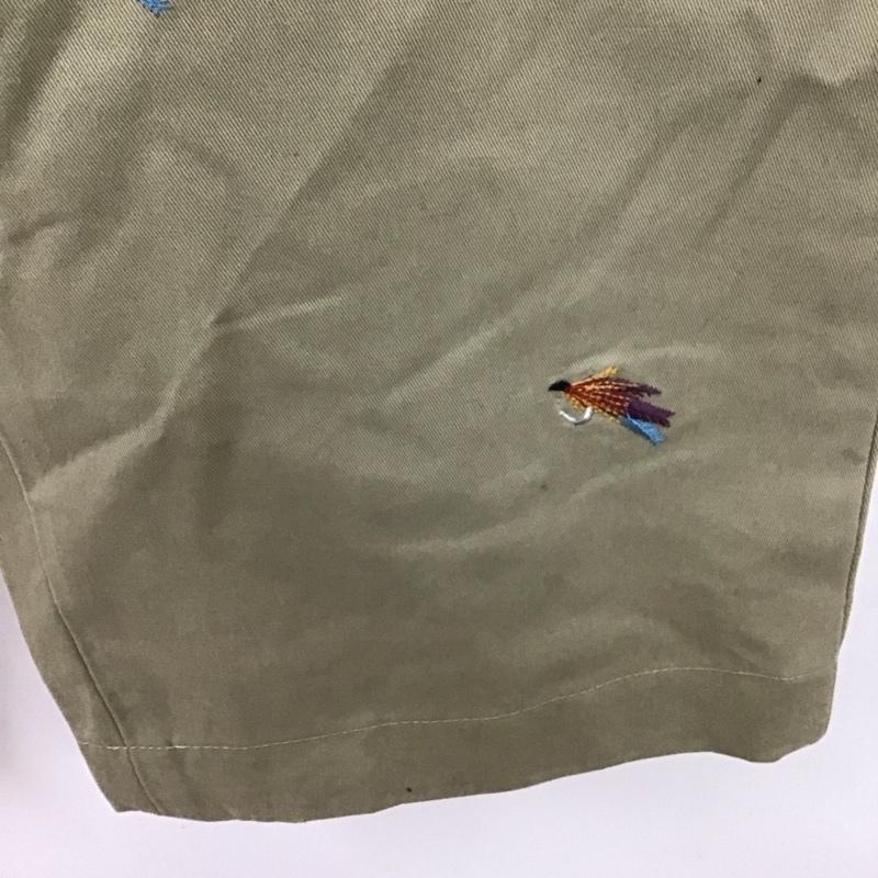 ブルックスブラザーズ BROOKS BROTHERS パンツ チノパン 魚釣り 刺繍 W30 30インチ 総柄 ベージュ / ベージュ /  メンズ USED 古着 中古 10111227