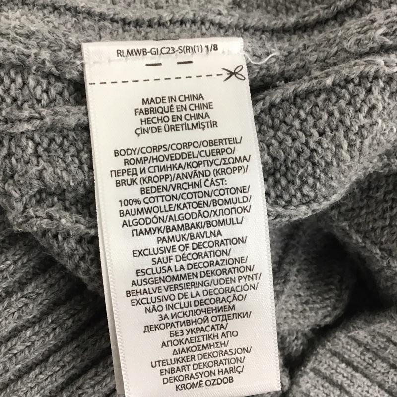 ポロラルフローレン POLO RALPH LAUREN ニット、セーター 半袖 ニットベスト ノースリーブカットソー プルオーバー Vネック S ロゴ、文字 灰 / グレー /  メンズ USED 古着 中古 10138914