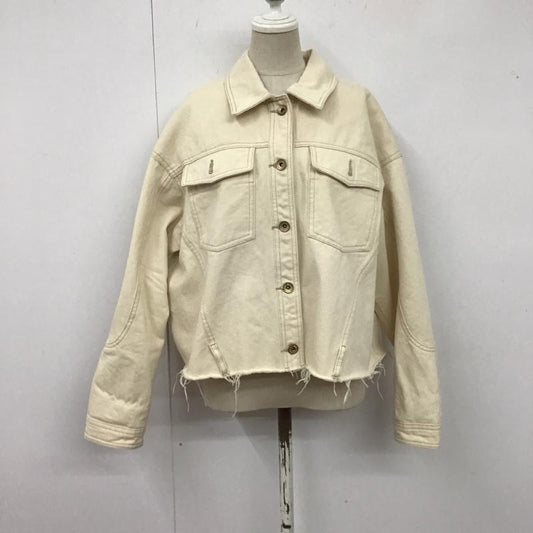 ザラ ZARA ジャケット、上着 ジャケット、ブレザー M 無地 アイボリー / アイボリー /  レディース USED 古着 中古 10124902