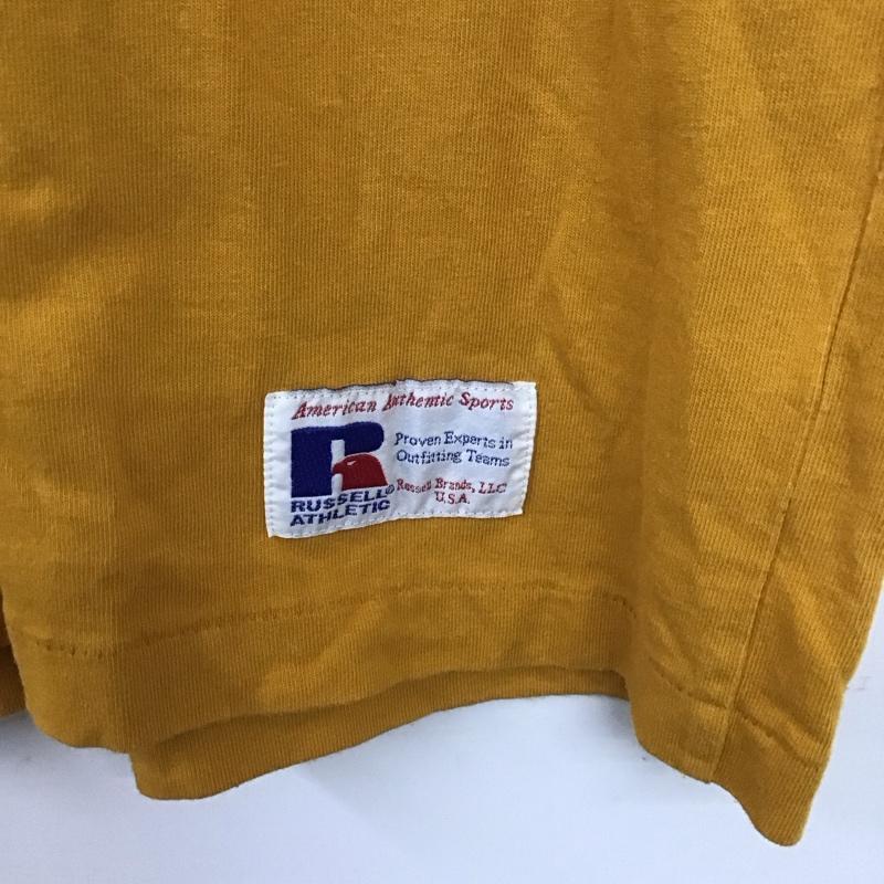 ラッセルアスレティック Russell Athletic Tシャツ 半袖 半袖カットソー 無地Tシャツ クルーネックカットソー L 無地 黄 / イエロー /  メンズ USED 古着 中古 10132572