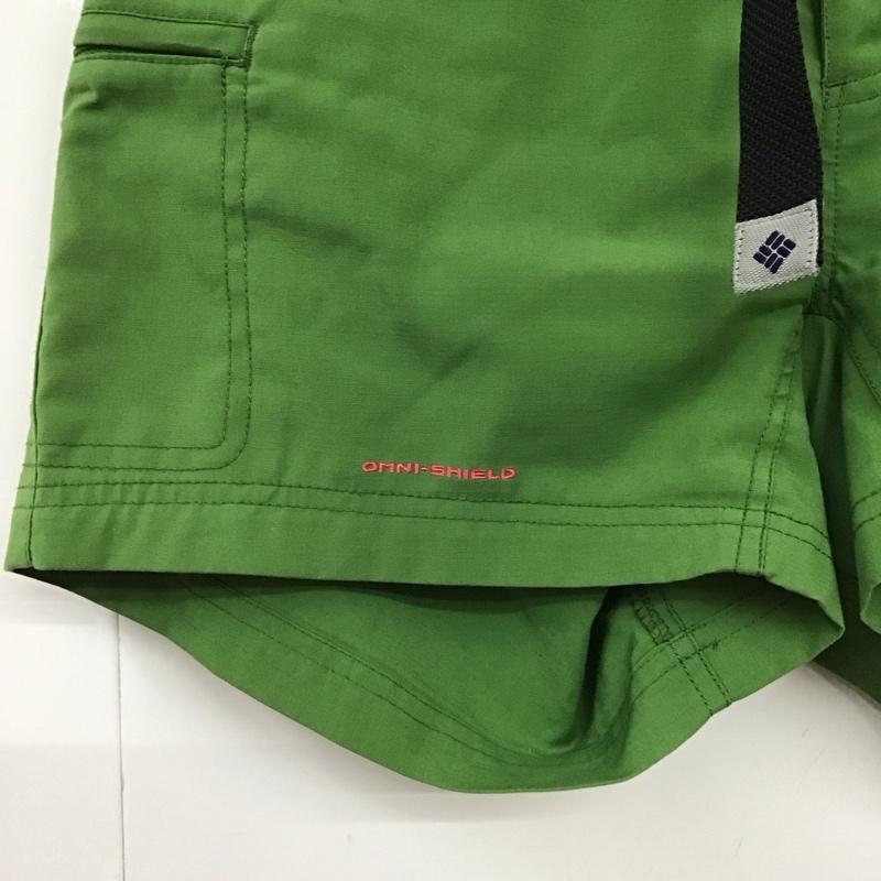 コロンビア Columbia パンツ ショートパンツ ショートパンツ ハーフパンツ カジュアルパンツ L ロゴ、文字 緑 / グリーン /  レディース USED 古着 中古 10128952
