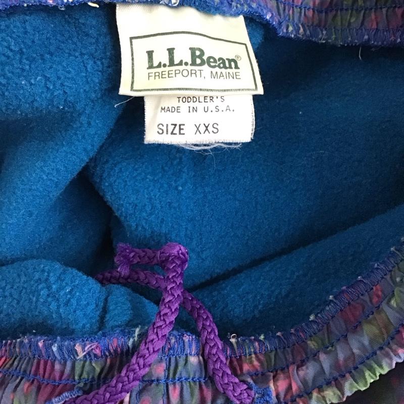 エルエルビーン L.L.Bean セットアップ セットアップ WARM UP ジャケット パンツ セット 裏フリース スノーウェア キッズ XXS 花柄 マルチカラー / マルチカラー /  ガールズ USED 古着 中古 10117758