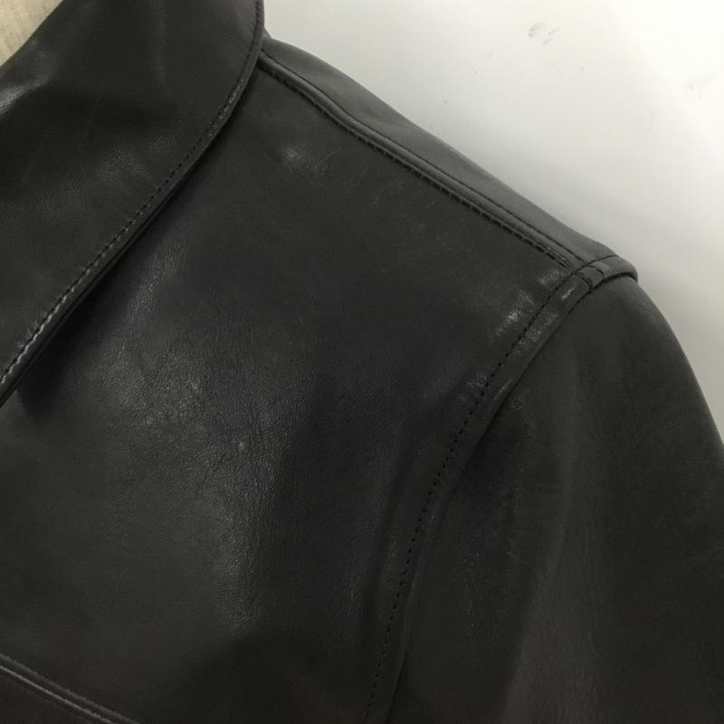 ワイツーレザー Y 2LEATHER ジャケット、上着 ジャケット、ブレザー シングルレザージャケット カジュアルジャケット アウター 38 無地 黒 / ブラック /  メンズ USED 古着 中古 10109513