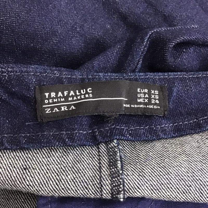 ザラ ZARA スカート ロングスカート 前スリット デニム XS 無地 インディゴ / インディゴ /  レディース USED 古着 中古 10121523
