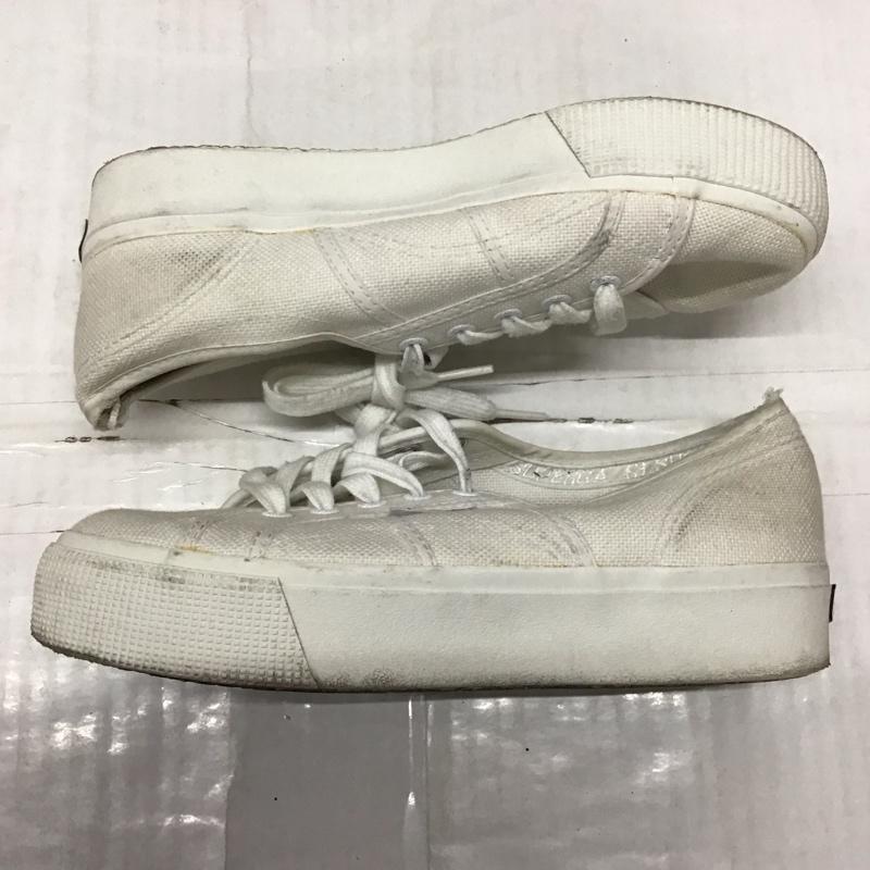 スペルガ SUPERGA スニーカー スニーカー S00CLL0 厚底 プラットフォーム UK4 EU37 US：6.5 ロゴ、文字 白 / ホワイト /  レディース USED 古着 中古 10118787