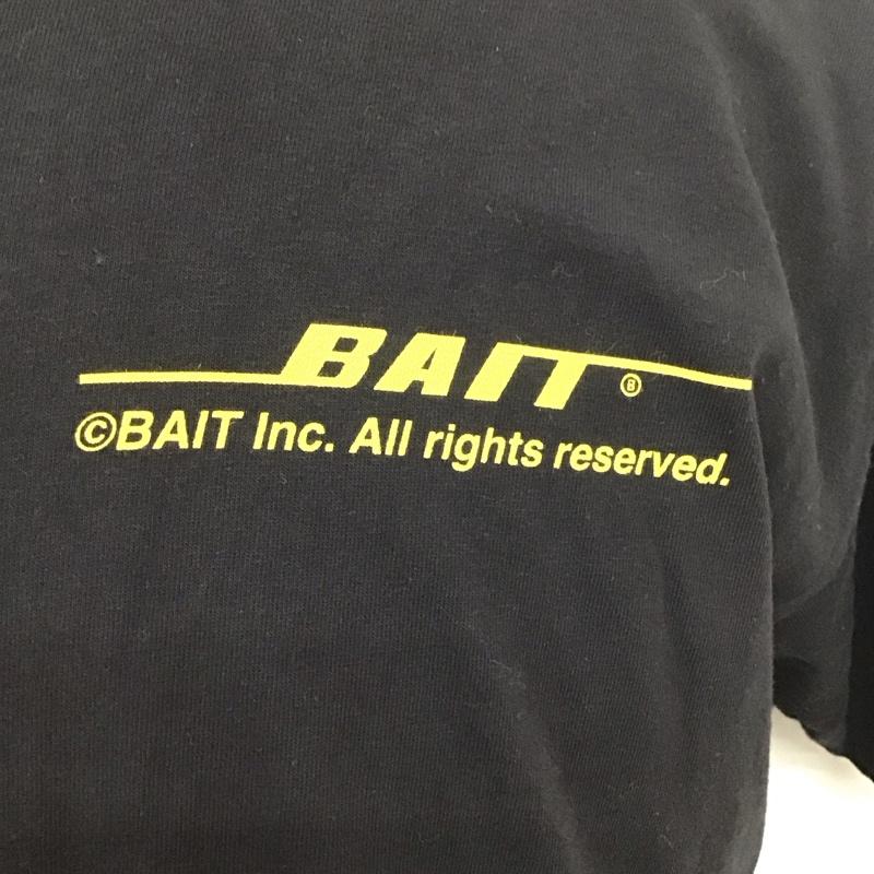 ベイト BAIT Tシャツ 半袖 半袖カットソー プリントTシャツ クルーネックカットソー L ロゴ、文字 黒 / ブラック /  メンズ USED 古着 中古 10124014