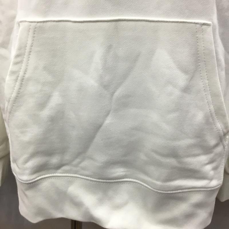ユナイテッドアローズグリーンレーベルリラクシング UNITED ARROWS green label relaxing パーカー 長袖 長袖パーカー フード付きパーカー プリントスウェット トレーナー 771m XL ロゴ、文字 白 / ホワイト /  メンズ USED 古着 中古 10121640