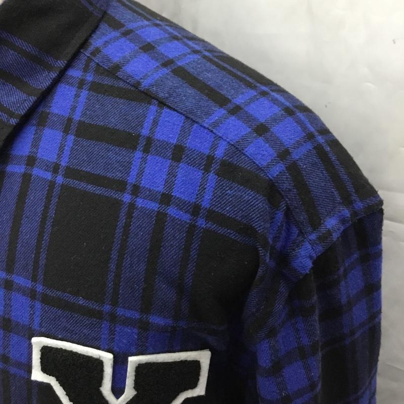 ウィンダンシー WIND AND SEA シャツ、ブラウス 長袖 eds-xxx-21a-05 ウィンダンシーゴッドセレクション21Aネルシャツ 長袖シャツ チェックシャツ XL チェック 黒 / ブラック / X 青 / ブルー /  メンズ USED 古着 中古 10106457