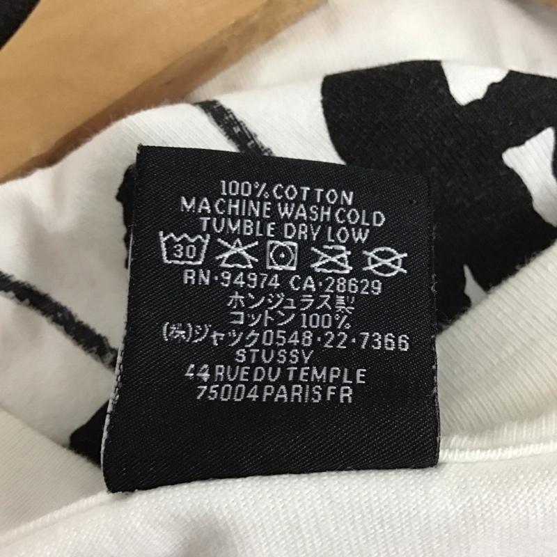 ステューシー STUSSY Tシャツ 半袖 半袖カットソー プリントTシャツ クルーネックカットソー L ロゴ、文字 白 / ホワイト /  メンズ USED 古着 中古 10132364