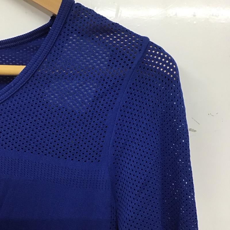 ナイキ NIKE Tシャツ 長袖 AT0783-438 DRI-FIT スポーツウェア メッシュ タグ付き S ワンポイント 青 / ブルー /  レディース USED 古着 中古 10135598