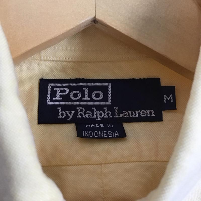ポロバイラルフローレン Polo by RALPH LAUREN シャツ、ブラウス 長袖 長袖シャツ 無地シャツ カラーシャツ ボタンダウンシャツ M ロゴ、文字 黄 / イエロー /  メンズ USED 古着 中古 10131160